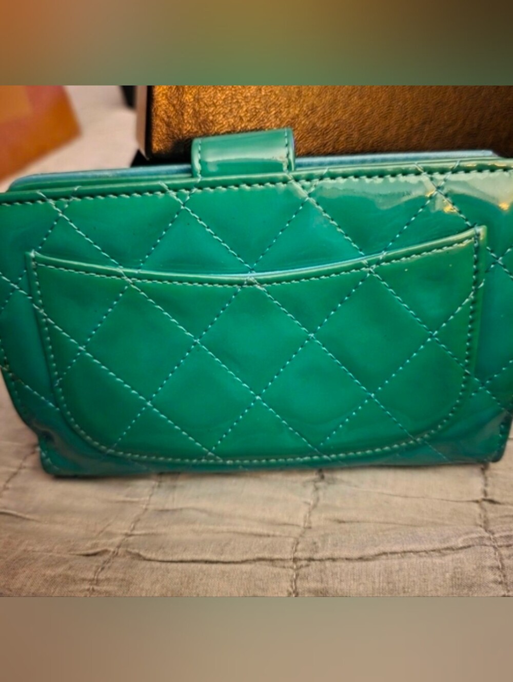 Chanel Quilted Patent Leather French Wallet/ Very Nice/ Timeless Classic - Picture 2 of 14